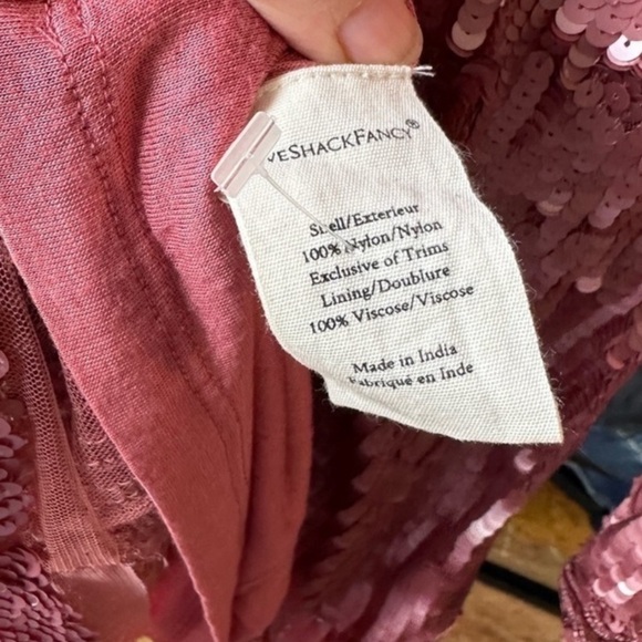 LoveShackFancy Devers Keyhole-Front Sequined Mini Dress - Picture 6 of 6